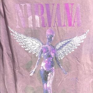 Nirvana vintage Graphic Tee in Purple In Utero 1X maybe XL